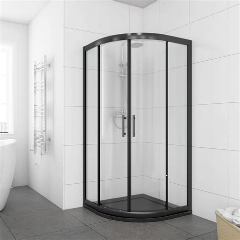 shower enclosure black metal|fully enclosed shower cubicles.